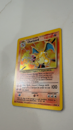 1999 Pokemon Base Set Charizard 4/102 Holo Rare Unlimited Raw MP WOTC - Image 2