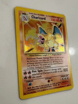 1999 Pokemon Base Set Charizard 4/102 Holo Rare Unlimited Raw MP WOTC - Image 3