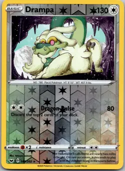 Drampa 149/202 Rare Sword & Shield Pokemon Reverse Holo Near Mint - Image 1