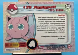 Pokemon TV Series 1 - Jigglypuff #39 Topps Pink Label Stamp 1999 NM - Image 2