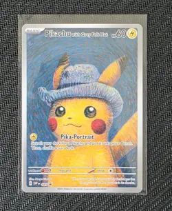 Pikachu with Grey Felt Hat - Van Gogh Promo SVP 085 Pokemon - Image 1