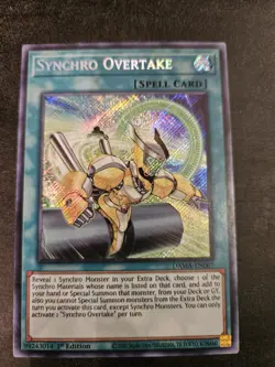 Yugioh Dawn of Majesty DAMA-EN067 SYNCHRO OVERTAKE NM SECRET RARE FREE SHIPPING - Image 1