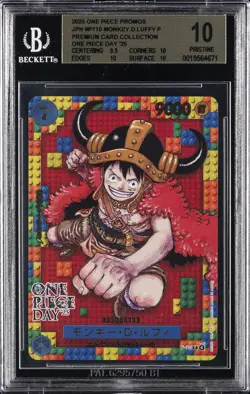 2025 ONE PIECE JAPANESE PROMOS #P110 MONKEY D. LUFFY P BGS 10 - Image 1