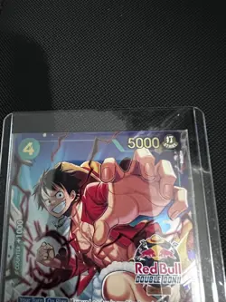 Monkey.D.Luffy Red Bull Double Don!! Winner Gold Foil One Piece TCG - Image 2