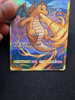 Dragonite Full Art Gold Rainbow Holo Battle Custom Promo Art Card - Image 3