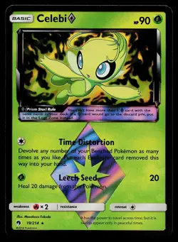 Pokemon Card - Celebi ◇ Lost Thunder 19/214 Rare Prism Star 2018 - Image 1