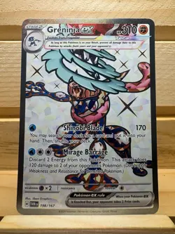 Greninja ex 198/167 Ultra Rare Full Art Twilight Masquerade Pokemon Card NM - Image 1