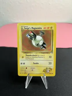 Lt. Surge's Magnemite 080/132 Pokemon Gym Heroes + Magnemite 60/82 Vintage Cards - Image 3