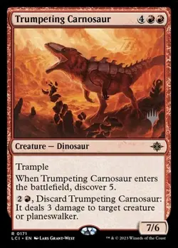 Magic the Gathering Trumpeting Carnosaur Lost Caverns Ixalan Promo #171 MTG Card - Image 1