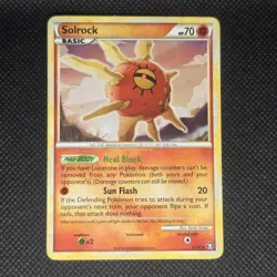 Solrock 9/102 Holo Rare HGSS Triumphant Pokemon Moderately Played Holo - Image 1