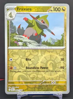 Pokemon Fraxure #069/086 English Black Bolt Reverse Holo - Image 1