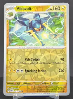 Pokemon Vikavolt #053/142 English Stellar Crown Reverse Holo - Image 1