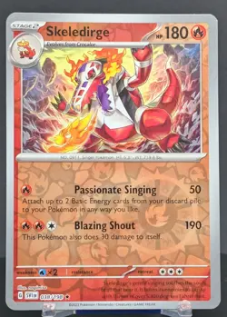 Pokemon Skeledirge #038/198 English SVI Scarlet & Violet Reverse Holo - Image 1