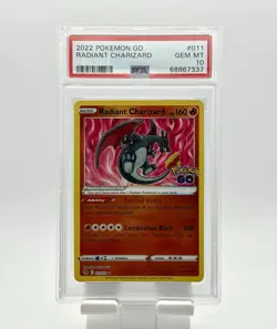 Radiant Charizard 011/078 Pokemon GO Holo PSA 10 Gem Mt Radiant Rare/Ultra Rare - Image 1