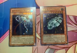 Yugioh 1st ED B.E.S. Crystal Core & Covered Core | CRV | Ultimate Rare Combo - Image 1