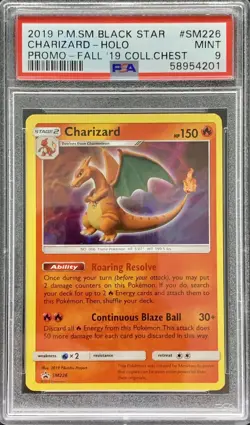 Charizard SM226 Holo Black Star Promo PSA 9 MINT Fall Collector Chest 2019 - Image 1