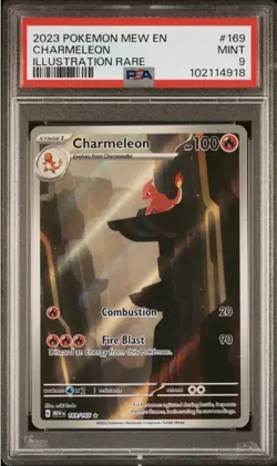 Pokemon TCG Charmeleon 169/165 Scarlet & Violet 151 Illustration Rare PSA 9 - Image 1