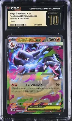 CGC 10 Pristine Mega Charizard ex RR 013/080 M2 Inferno X Japanese Pokemon - Image 1