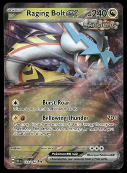 Pokemon Cards Raging Bolt ex 123/162 Temporal Forces Double Rare NM *1 - Image 1