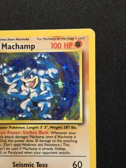 Machamp 8/102 Base Set 1st Edition Holo Rare 1999 Pokemon TCG Card Vintage WOTC - Image 4