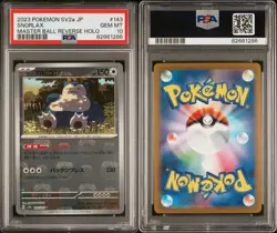 PSA 10 Gem Mint Snorlax Master Ball 2023 Pokemon 151 Japanese Card SV2a 143/165 - Image 2