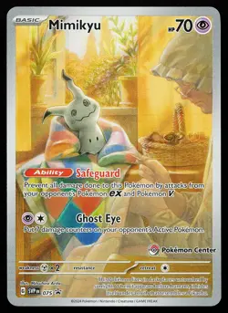 Mimikyu 075 Holo Illustration Rare Pokemon Center Stamped Promo Pokemon Card - Image 1