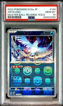 PSA 10 GEM MINT Articuno Master Ball Holo Japanese 151 Pokemon Card #144 - Image 1