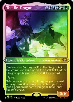 Magic The Gathering MTG THE UR-DRAGON ETCHED FOIL Commander Masters NM Near Mint - Image 1