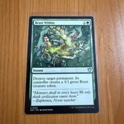 Beast Within - N/M - Secrets Of Strixhaven Magic The Gathering MTG - Image 1