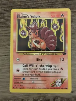 Pokemon TCG Blaine's Vulpix Gym Challenge 66/132 Regular 50 HP Common English - Image 1