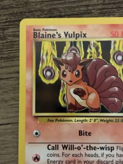 Pokemon TCG Blaine's Vulpix Gym Challenge 66/132 Regular 50 HP Common English - Image 3
