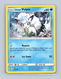 Alolan Vulpix 21/145 Common Guardians Rising Pokemon Lightly Played - Image 1