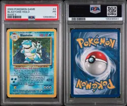 2000 POKEMON GAME BASE II #2 BLASTOISE-HOLO BASE II PSA PR 1 - Image 4