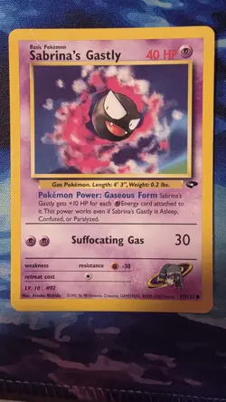 Sabrina's Gastly 97/132, Haunter 55/132 & Gengar 20/62. Pokemon 1st edition LP - Image 2