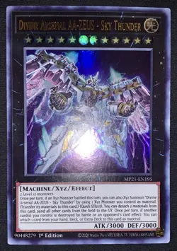 Yugioh Divine Arsenal AA-ZEUS Sky Thunder MP21-EN195 Ultra Rare 1st NM w/Track - Image 2