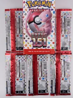 US SELLER-Korean Pokemon 151 SCARLET &VIOLET 5 x Factory Sealed Booster Packs P1 - Image 2