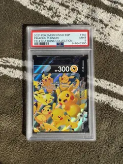 2021 Pokemon SWSH Pikachu V-Union Celebrations Collection 140 PSA 9 Mint 25th - Image 3