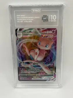 MEW VMAX 2021 POKEMON FUSION STRIKE RARE 114/264 TAG 10 GEM MINT - Image 1