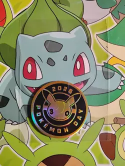 Pikachu Pokemon Day 2026 stamped 051/162 GREAT CENTERING & Pokemon Day 2026 coin - Image 3
