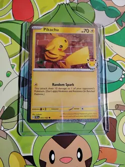 Pikachu Pokemon Day 2026 stamped 051/162 GREAT CENTERING & Pokemon Day 2026 coin - Image 4