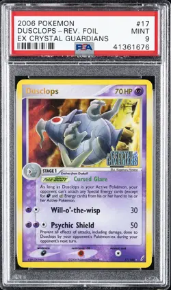 2006 POKEMON EX CRYSTAL GUARDIANS #17 DUSCLOPS-REVERSE FOIL PSA 9 - Image 1