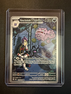 Team Rocket's Weezing 199/182 Illustration Rare Destined Rivals Pokemon NM - Image 1