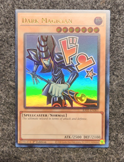 YUGIOH DARK MAGICIAN STAMP ULTRA RARE NM RA05-EN083 - Image 1