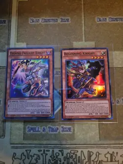 YUGIOH BEGINNING KNIGHT MP16 + EVENING TWILIGHT KNIGHT DOCS SUPER 1ST ED NM - Image 1