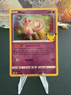 Mew 011/025 Celebrations Holo Rare Pokemon Card NM 25th Anniversary - Image 1