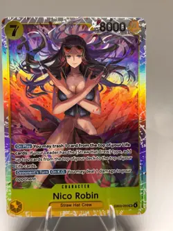 Bandai One Piece CCG Nico Robin EB03-055 Super Rare Foil 8000 Power Card - Image 1