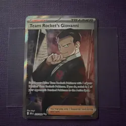 Team Rocket's Giovanni 225/182 Ultra Rare Destined Rivals Pokemon TCG Card- NM - Image 1
