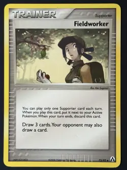 Fieldworker 73/92 Uncommon Legend Maker Pokemon Card LP - Image 1