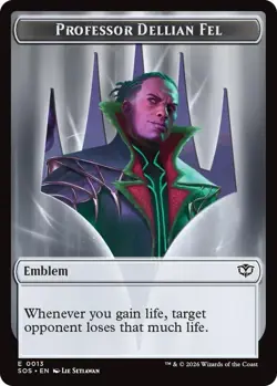 1x Professor Dellian Fel-Pest Double-Sided Token - Secrets of Strixhaven MTG - Image 1