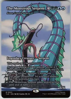 MTG Monstrous Serpent Koma Cosmos Borderless NM Avatar Last Airbender Magic 51 - Image 1